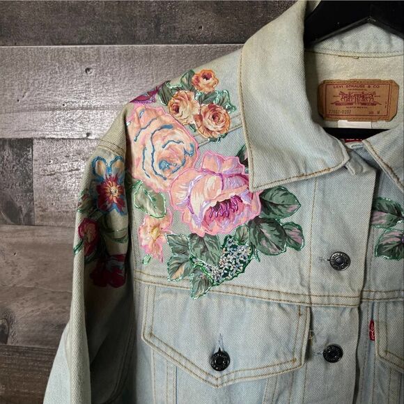 VTG Levi's Denim Trucker Jacket USA Medium - Picture 3 of 7